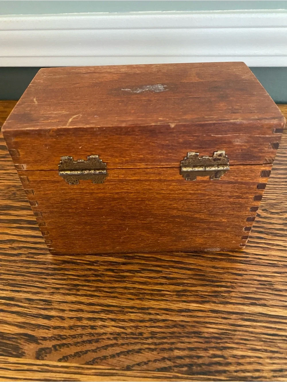 Vintage Globe Wernicke Wood Recipe Box, File Box, Card Box - Farmhouse Kitchen